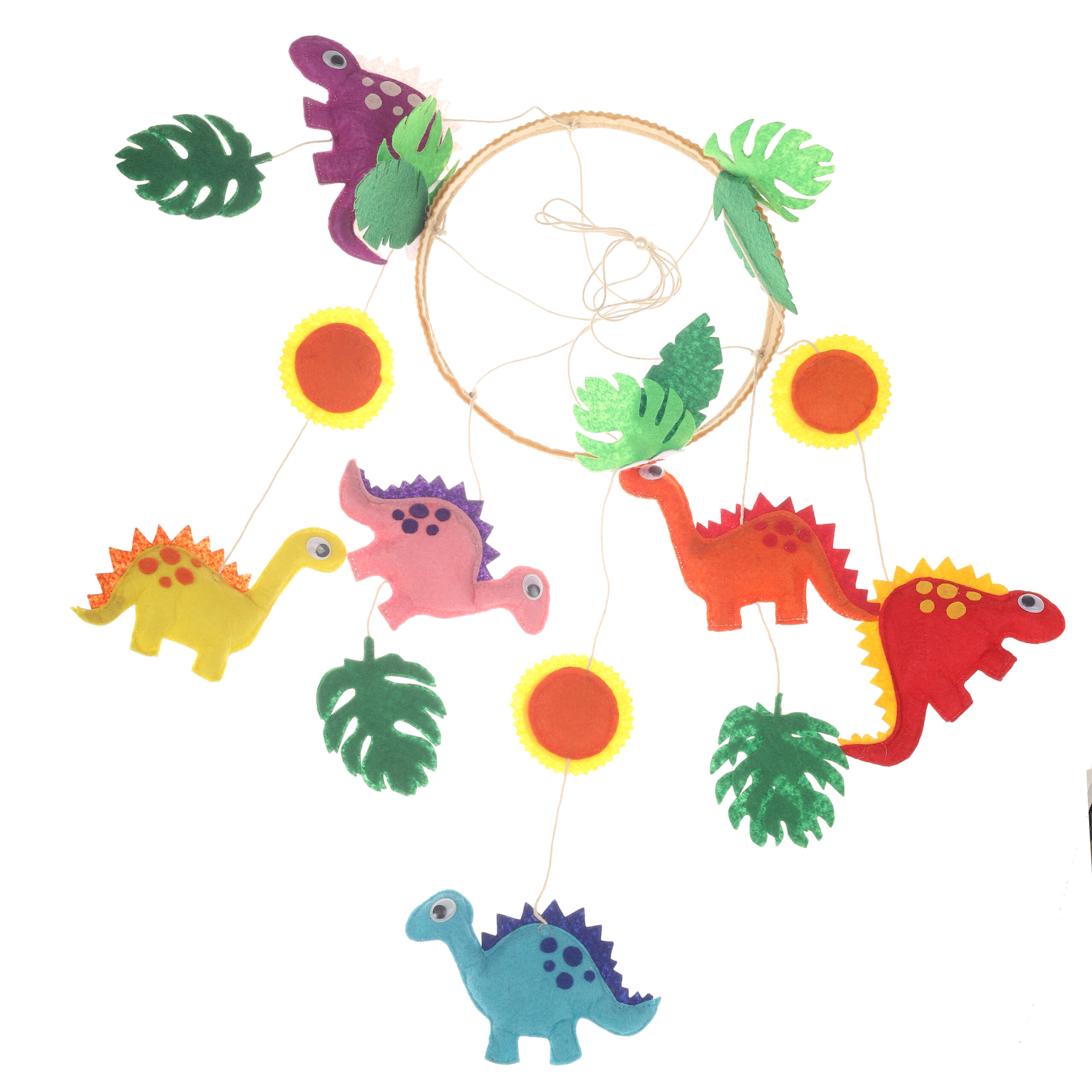 Li'll Pumpkins Dinosaur Felt Baby Cot Mobile Hanger, Color - Multi