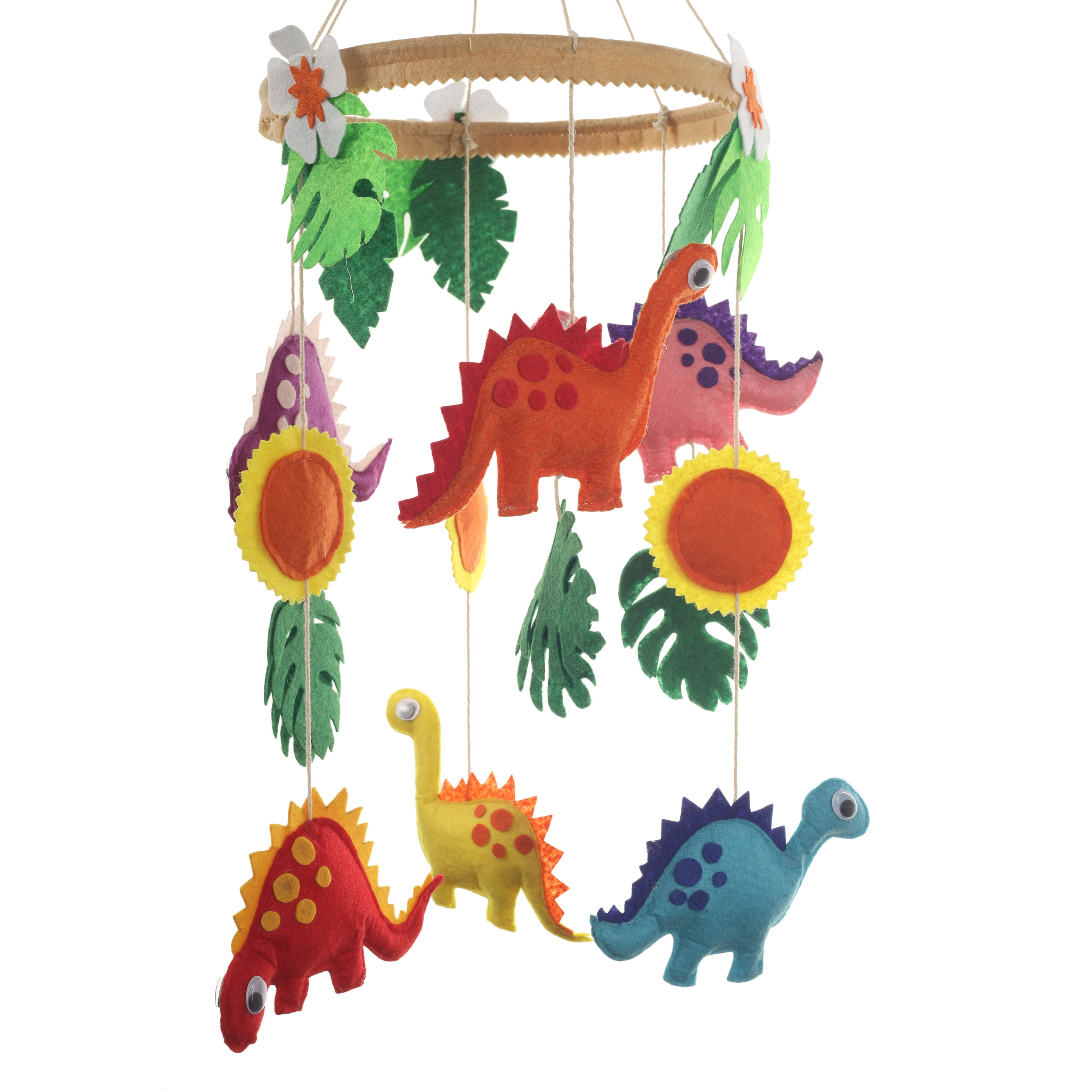 Li'll Pumpkins Dinosaur Felt Baby Cot Mobile Hanger, Color - Multi