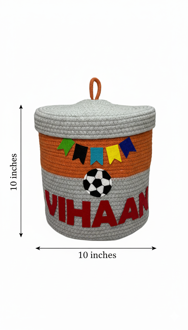 Li'll Pumpkins Personalized Mermaid toys/multipurpose storage basket with lid