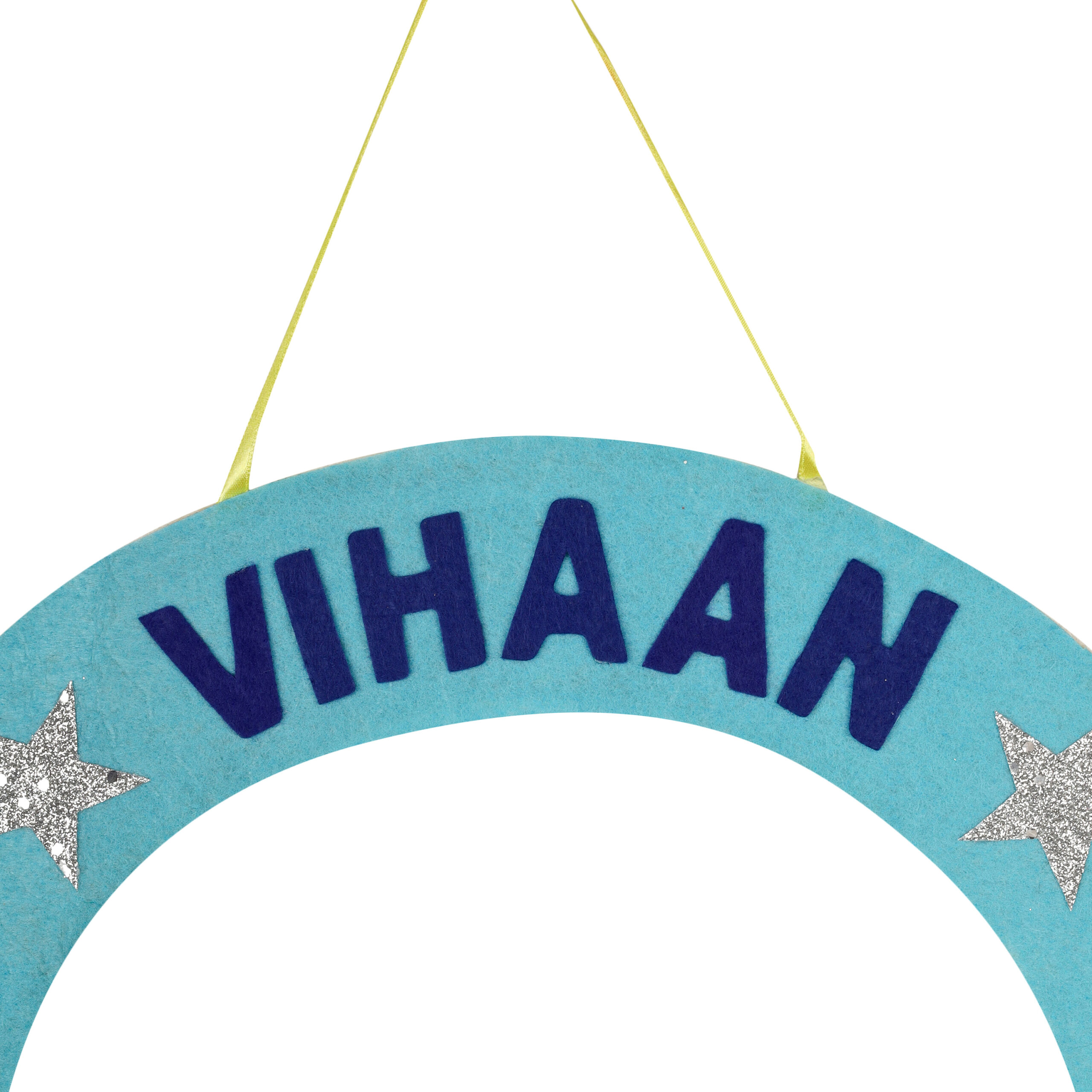 Li'll Pumpkins Animal /Jungle Theme Personalised Felt Name Hanging Color - Aqua