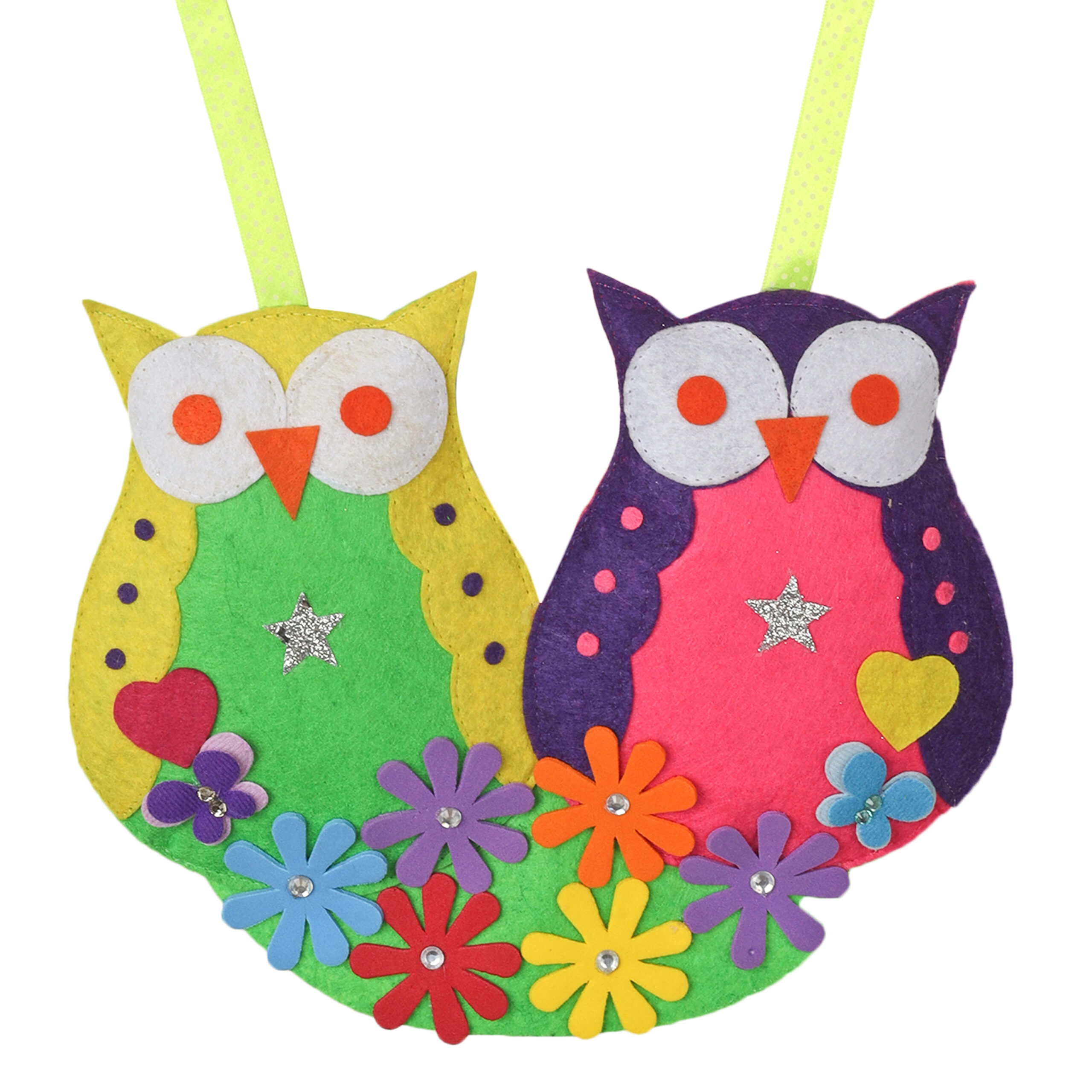 Li'll Pumpkins OWL Theme Personalised Felt Name Hanging, Color - Multi