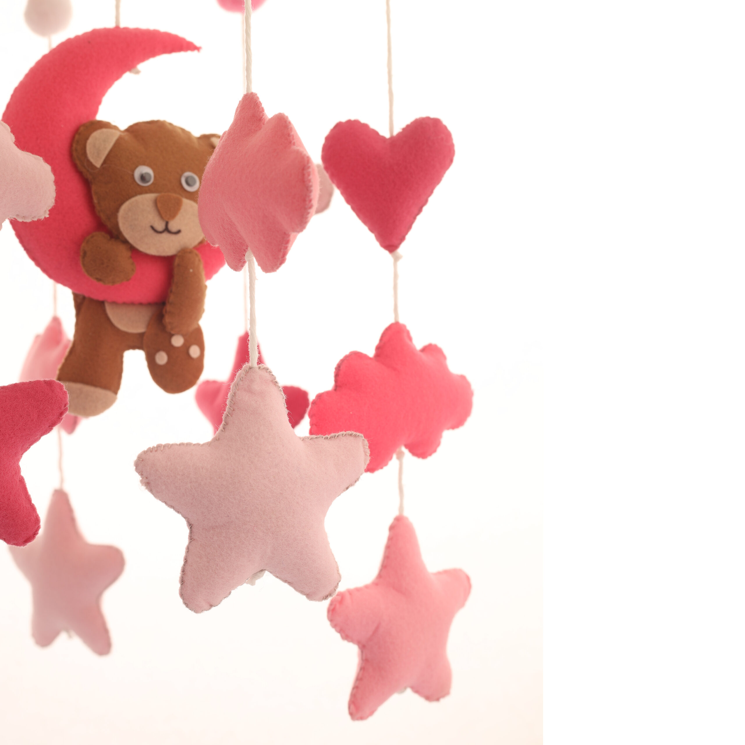 Li'll Pumpkins Unicorn, cloud, starry Personalized newborn Baby Cot Mobile Hanger, Color - Pink