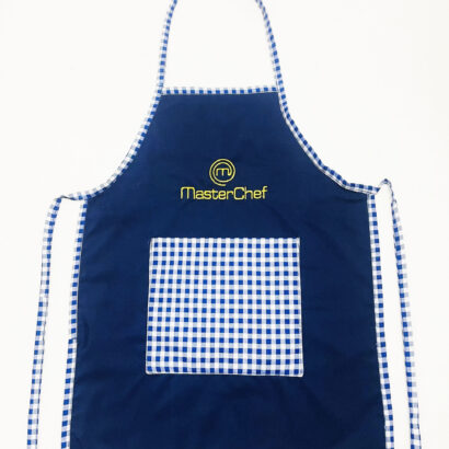 Li'll Pumpkins Li’ll Pumpkins Blue Colour Masterchef Apron for Eating Meals, Drawing, Painting, cooking, Playing, school, ideal for Kids 6-9 Years - Blue (1 Apron)