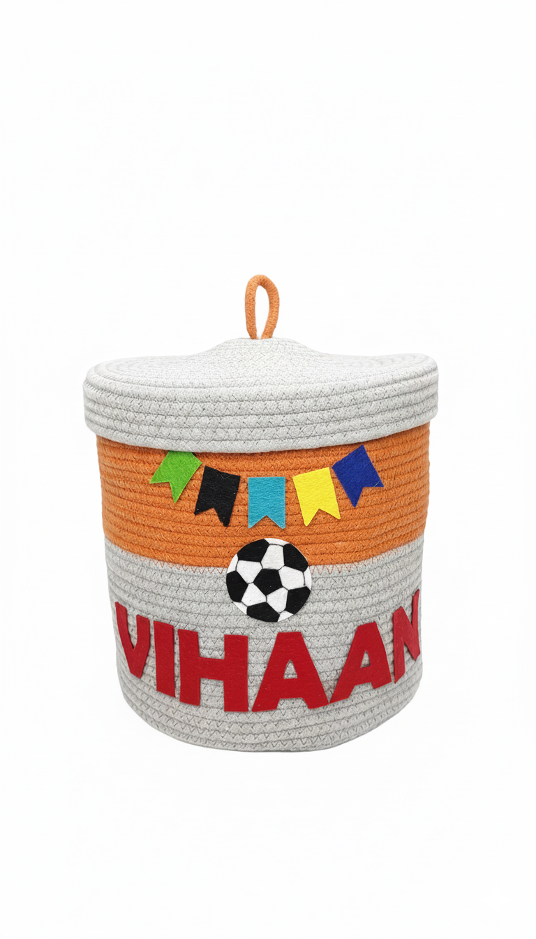 Li'll Pumpkins Personalized Mermaid toys/multipurpose storage basket with lid