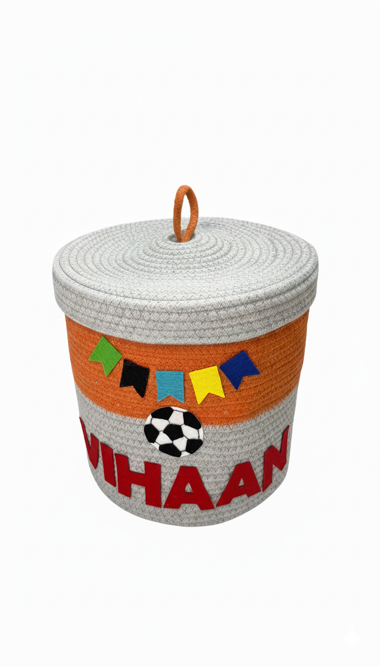 Li'll Pumpkins Personalized Mermaid toys/multipurpose storage basket with lid