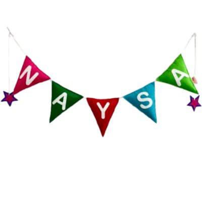 Li'll Pumpkins Triangle shape Personalized Name Hanging, Color - Multi