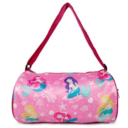 Li'll Pumpkins Mermaid Printed Swimming Duffle Bag for kids, Color- Pink
