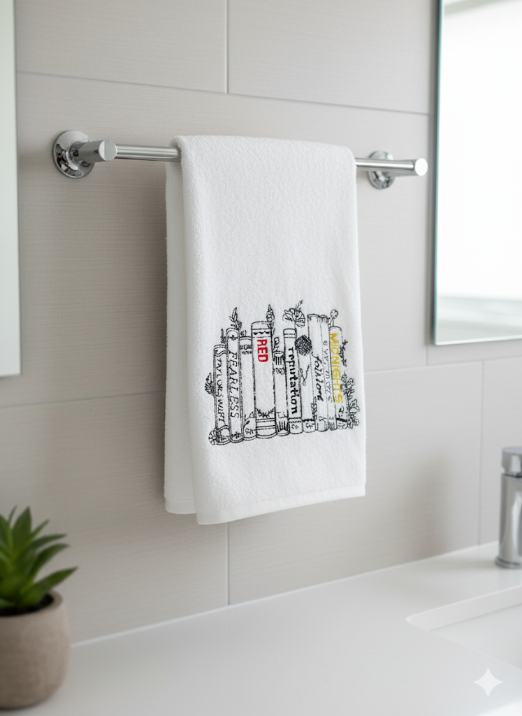 Li’ll Pumpkins Tayler Theme Personalized 100% cotton Bath Towel with NAME 500 GSM quality (set of 1), Color- White