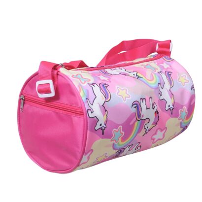 Li'll Pumpkins Unicorn Printed Swimming Duffle Bag for kids, Color-Pink