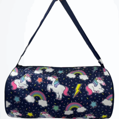 Li'll Pumpkins Unicorn Printed Swimming Duffle Bag for kids, Color Blue