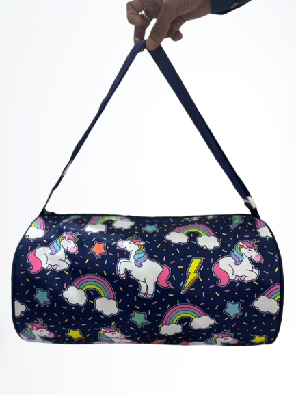 Li'll Pumpkins Unicorn Printed Swimming Duffle Bag for kids, Color Blue
