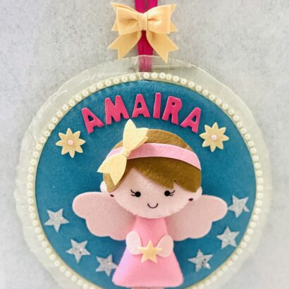 Li'll Pumpkins cute doll theme Name Hoop, color- Pink