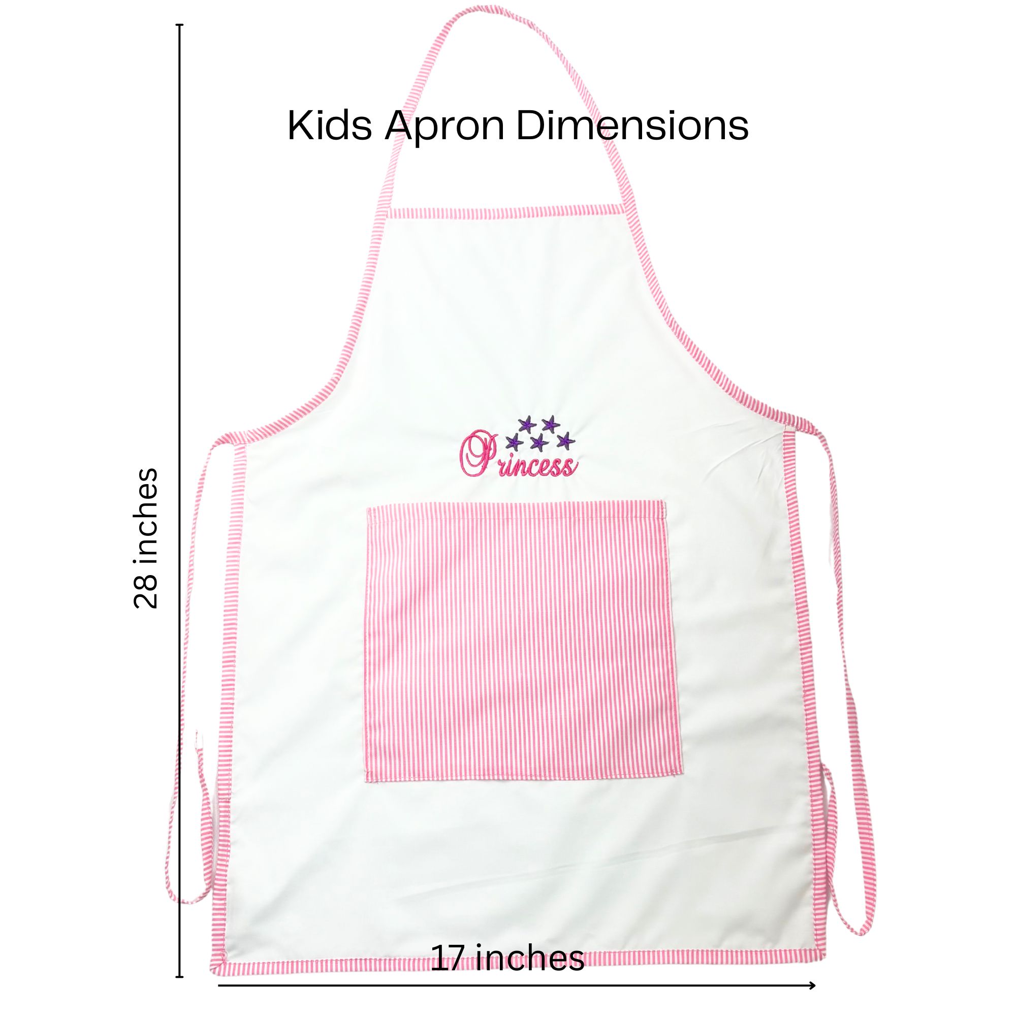 Li’ll Pumpkins Princess training Apron for Kids 6-9 years - Pink