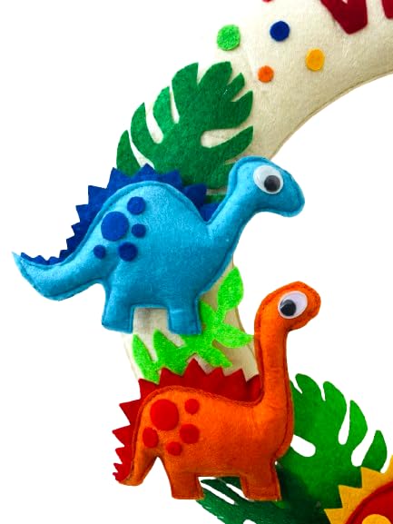 Li'll Pumpkins Dino Theme Personalized Name hanging, Color - Multi colors