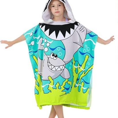 "Chomp & Play" Shark Adventure Hooded Bath Towel - Make Drying Off a Blast!