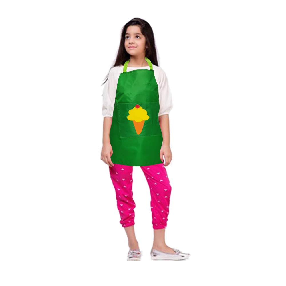 Li’ll Pumpkins Icecream Cone Apron for Kids 6-9 years - Green
