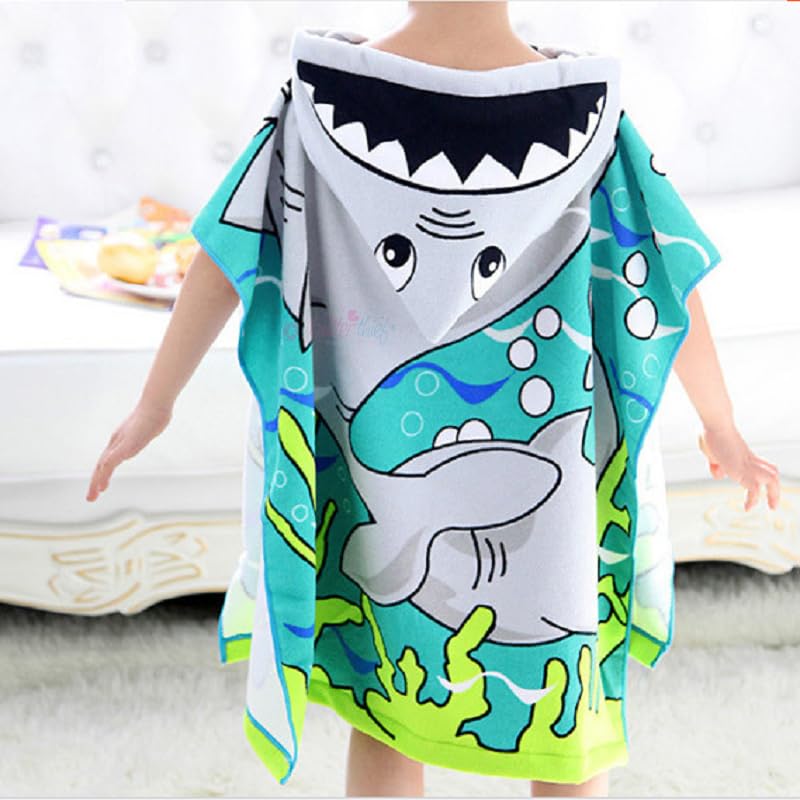 "Chomp & Play" Shark Adventure Hooded Bath Towel - Make Drying Off a Blast!