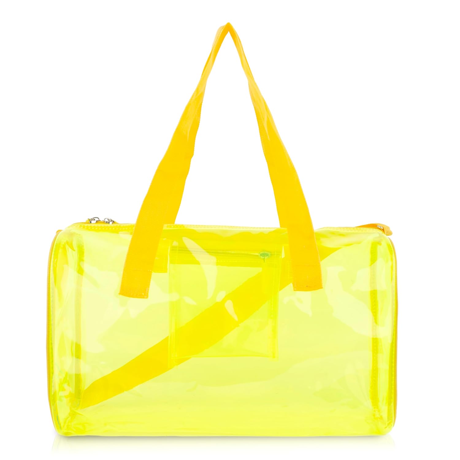 Neon Pop Clear Jelly Duffle & Pouch Set - Your Go-To for Style & Function!