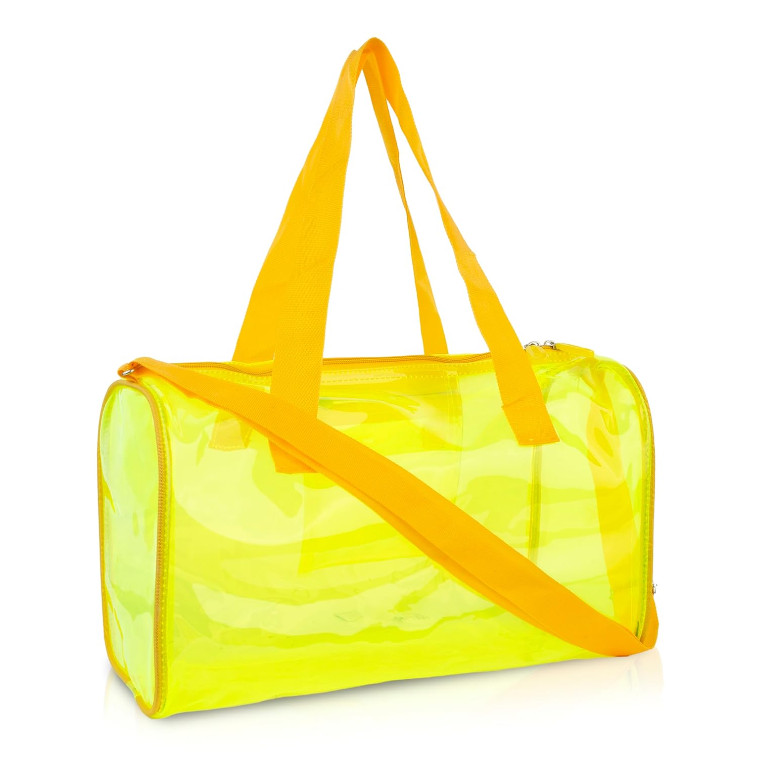 Neon Pop Clear Jelly Duffle & Pouch Set - Your Go-To for Style & Function!