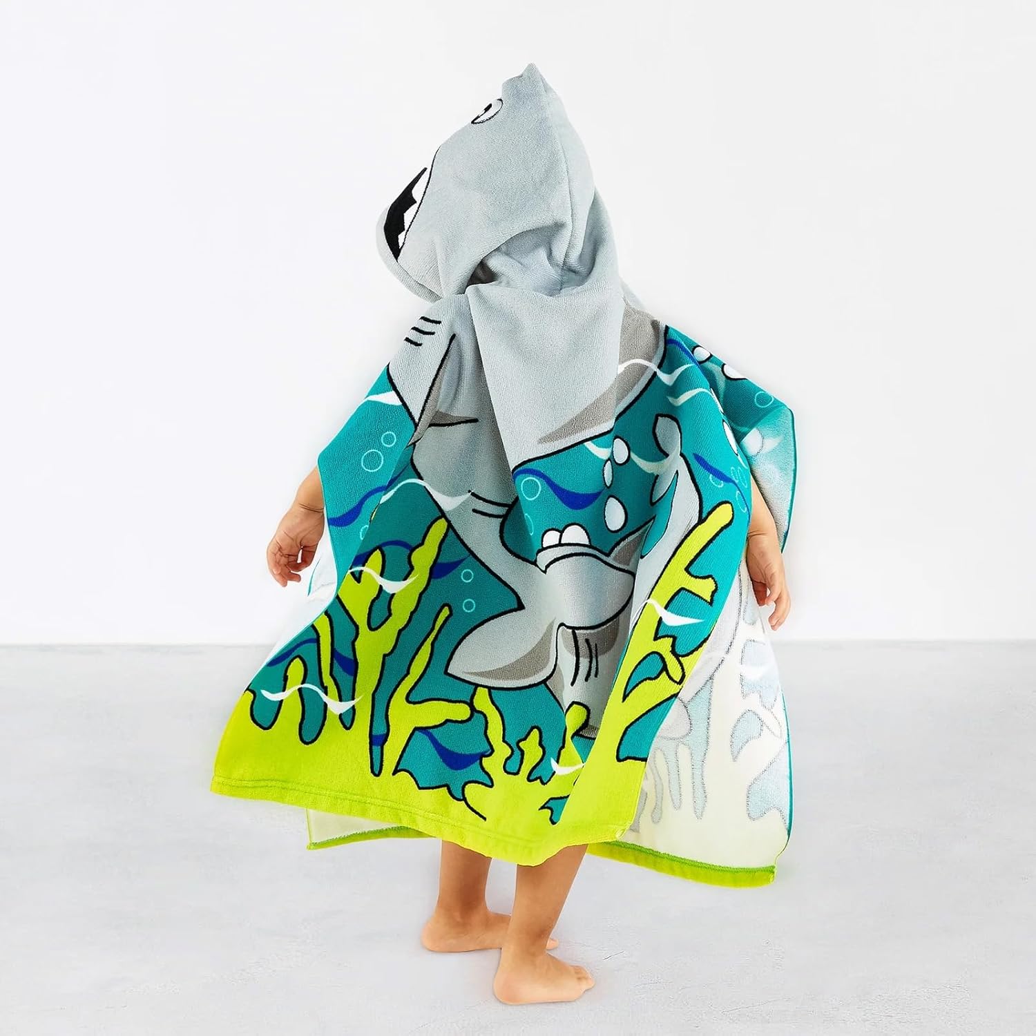 "Chomp & Play" Shark Adventure Hooded Bath Towel - Make Drying Off a Blast!