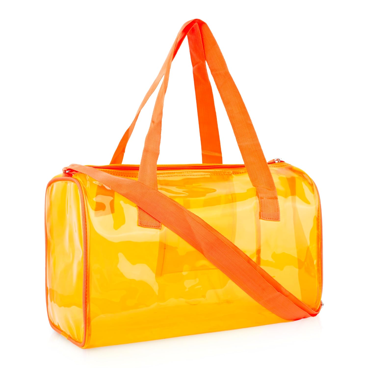 Neon Pop Clear Jelly Duffle & Pouch Set - Your Go-To for Style & Function!