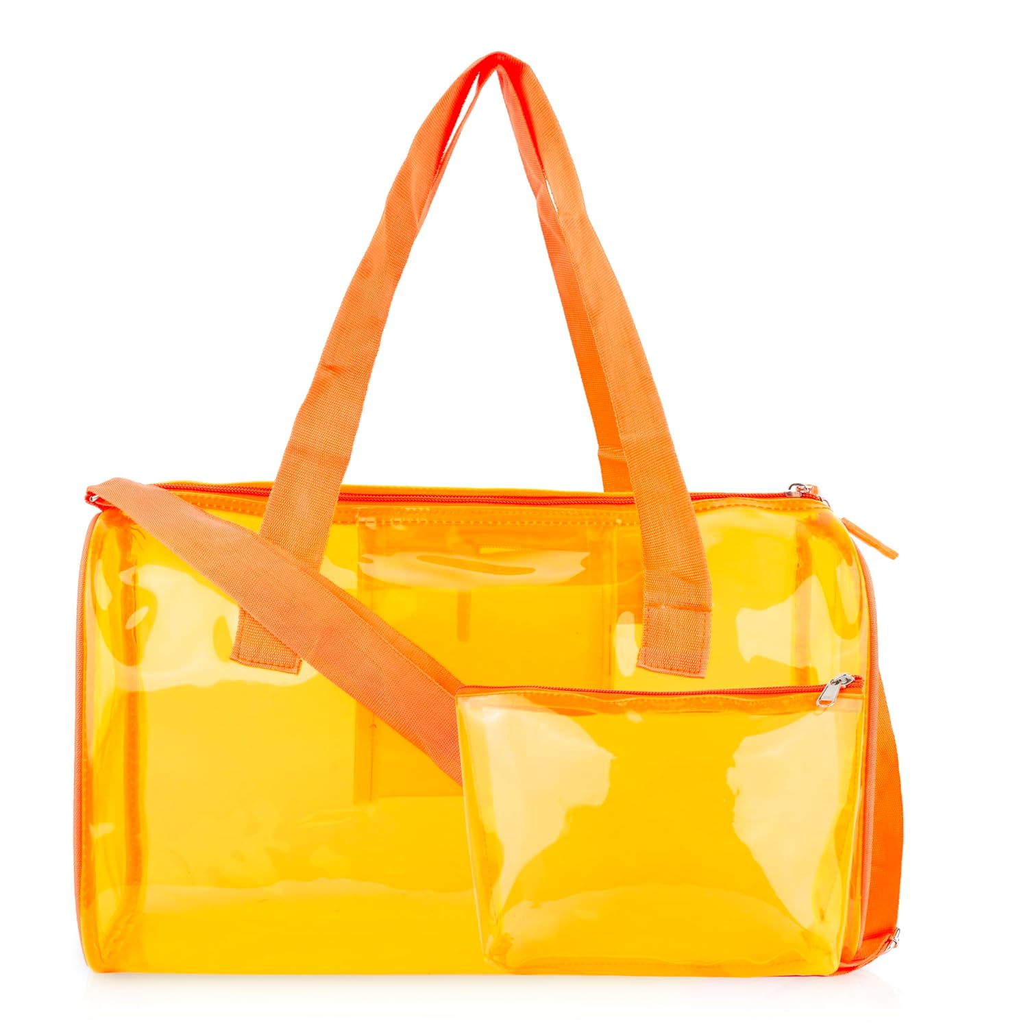 Neon Pop Clear Jelly Duffle & Pouch Set - Your Go-To for Style & Function!