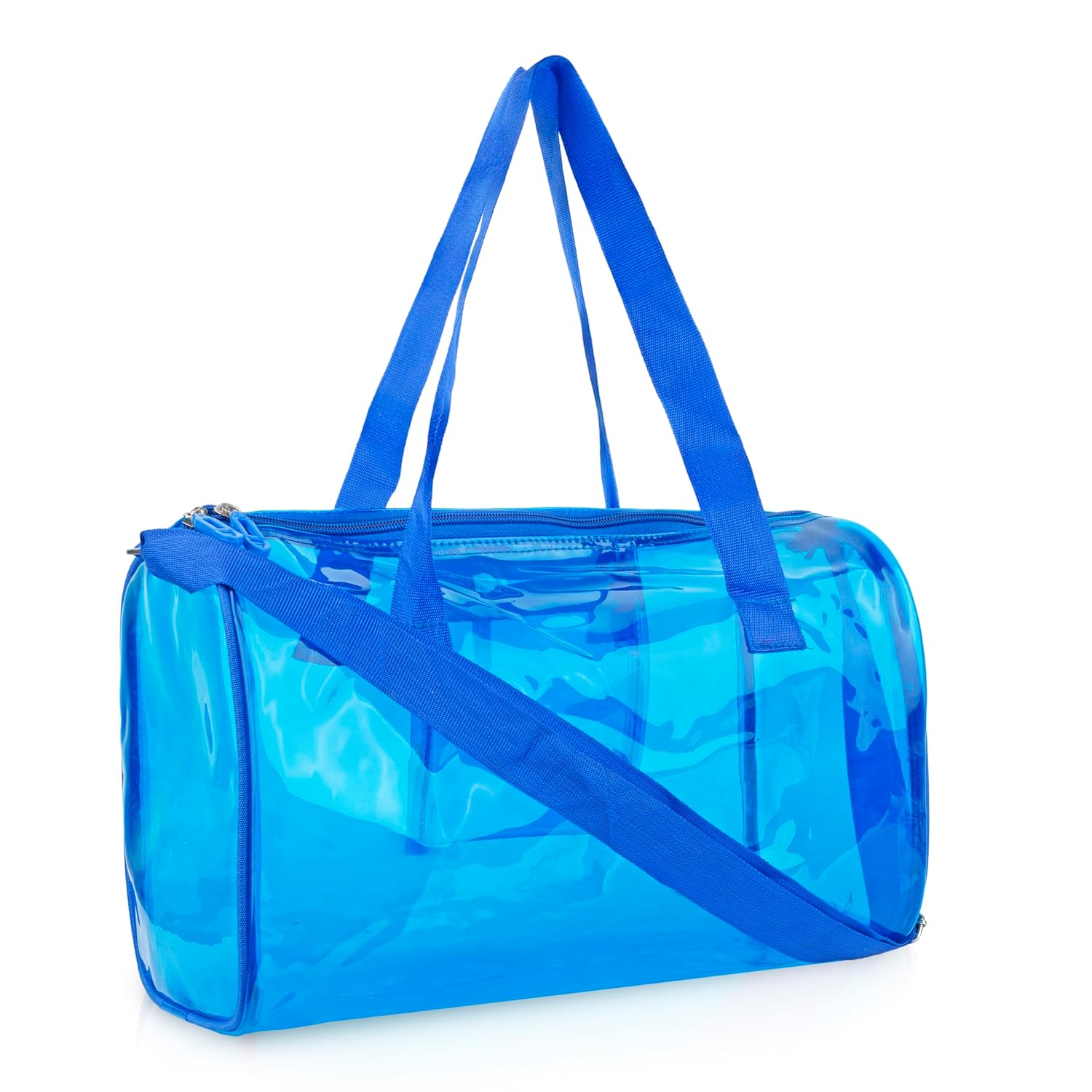 Neon Pop Clear Jelly Duffle & Pouch Set - Your Go-To for Style & Function!