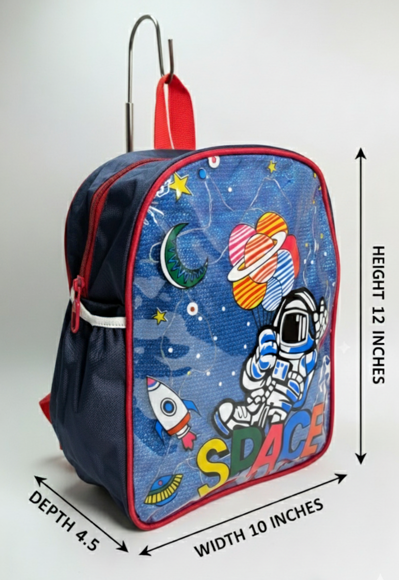 Li'll Pumpkins Personalized Space Glitter Backpack for toddlers- Dark Blue