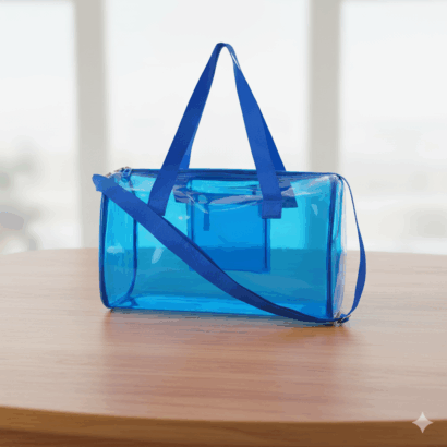 Neon Pop Clear Jelly Duffle & Pouch Set - Your Go-To for Style & Function!