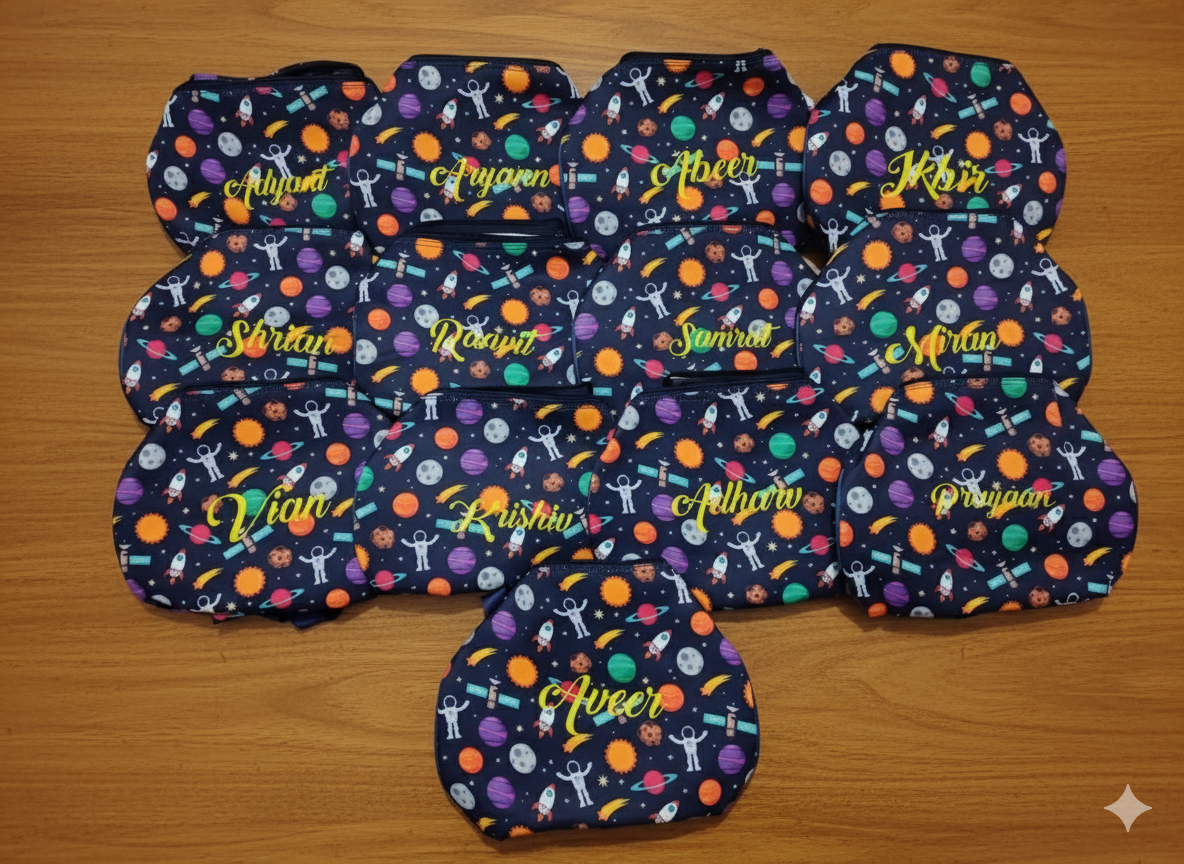 Li'll Pumpkins space printed swimming Duffle Bag for kids, Color- Blue