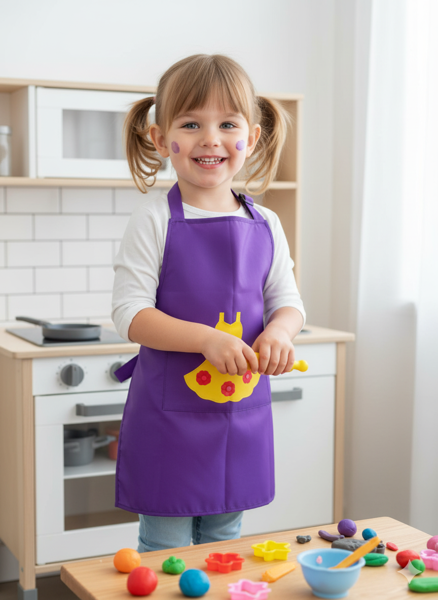 Li’ll Pumpkins dress Apron for Kids 6-9 years - Purple