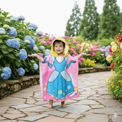 Enchanting Princess Hooded Bath Towel - Make Bath Time Magical!