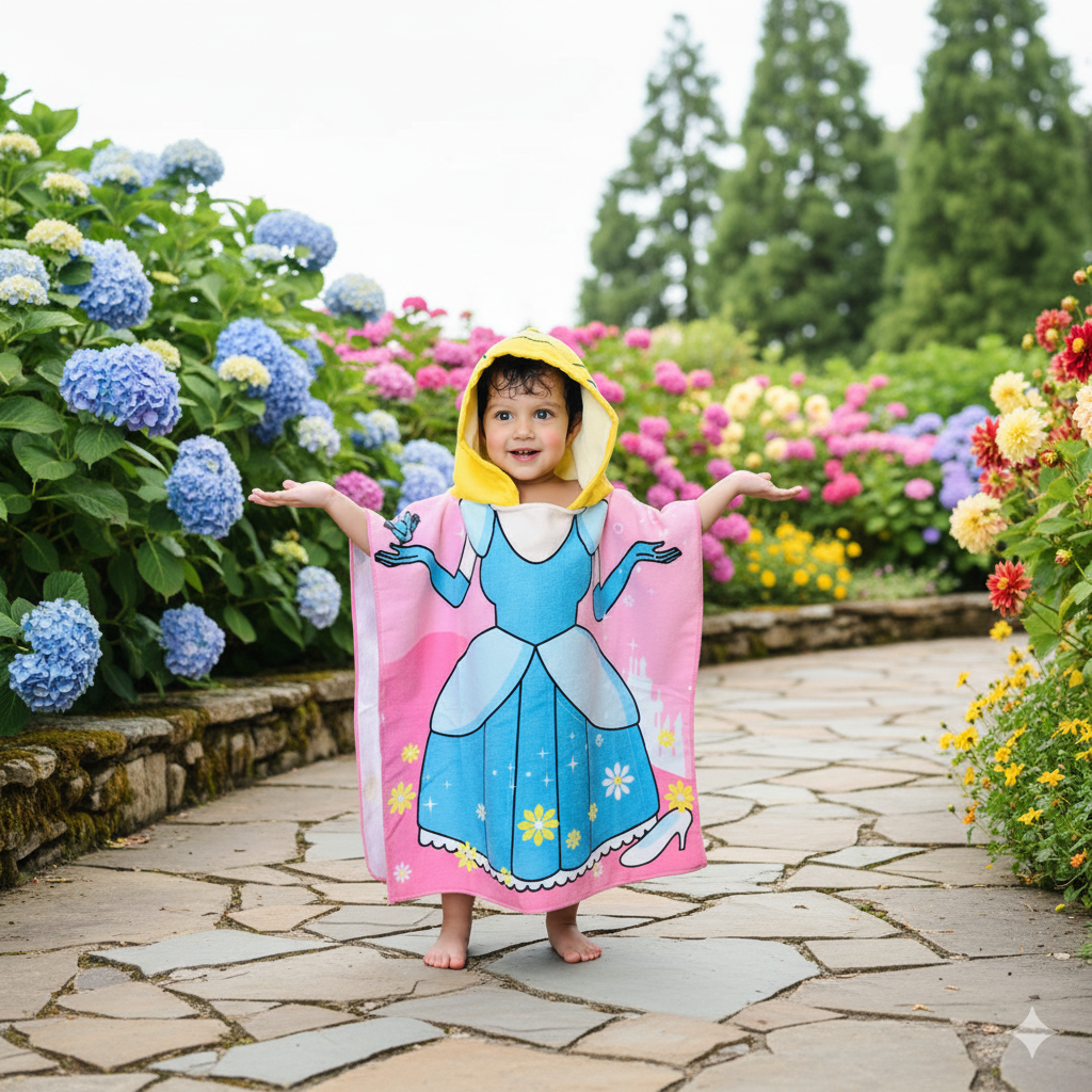 Enchanting Princess Hooded Bath Towel - Make Bath Time Magical!