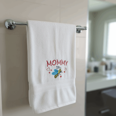 Pamper Mom to be Hamper with these high quality bath and hand towel set