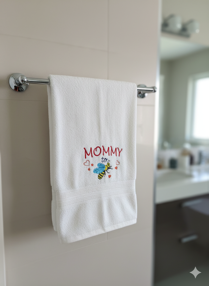 Pamper Mom to be Hamper with these high quality bath and hand towel set
