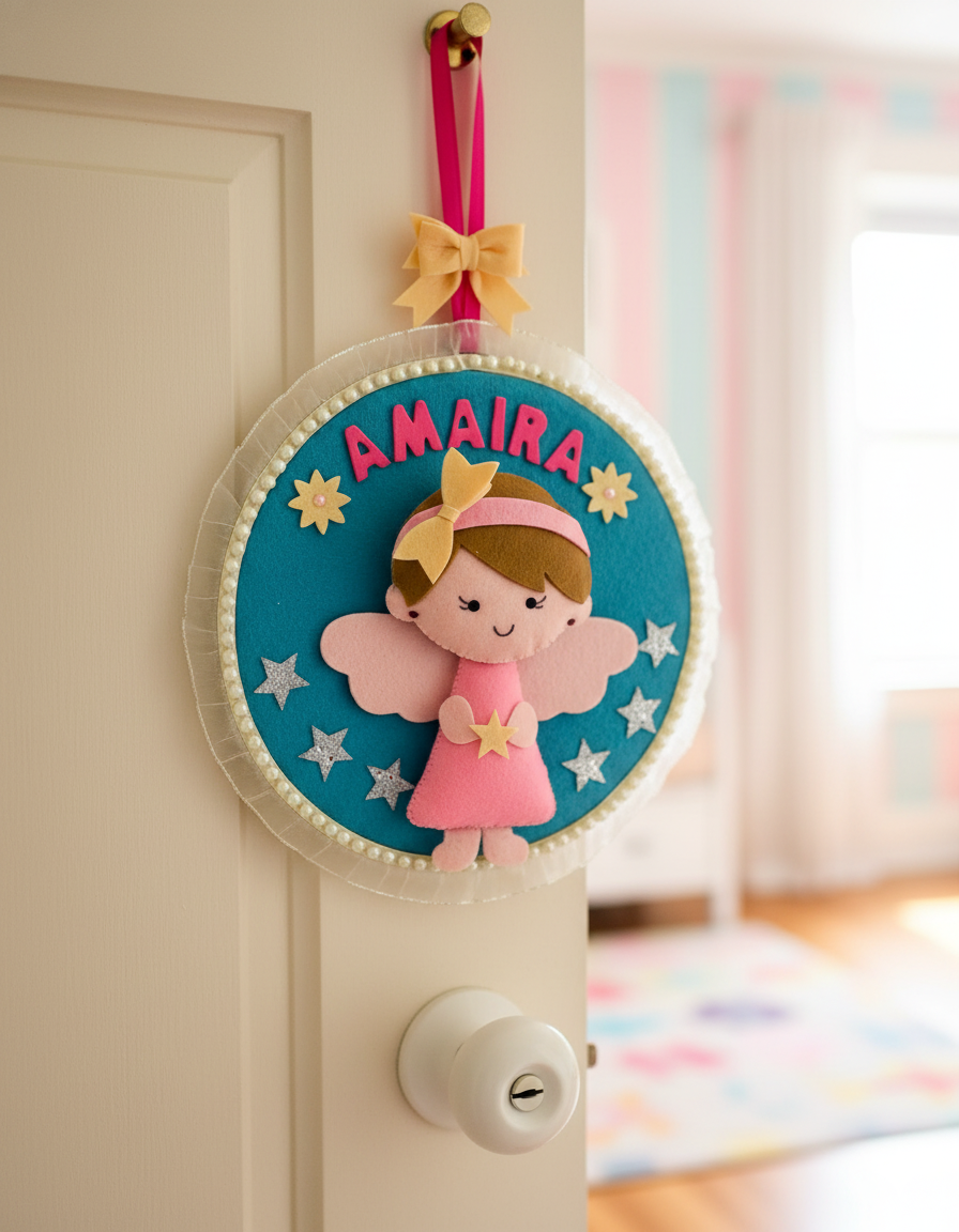 Li'll Pumpkins cute doll theme Name Hoop, color- Pink
