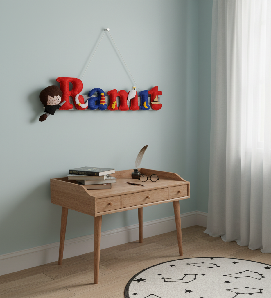 Li'll Pumpkins Harry Potter Theme Personalized Name Hanging, Color - Red