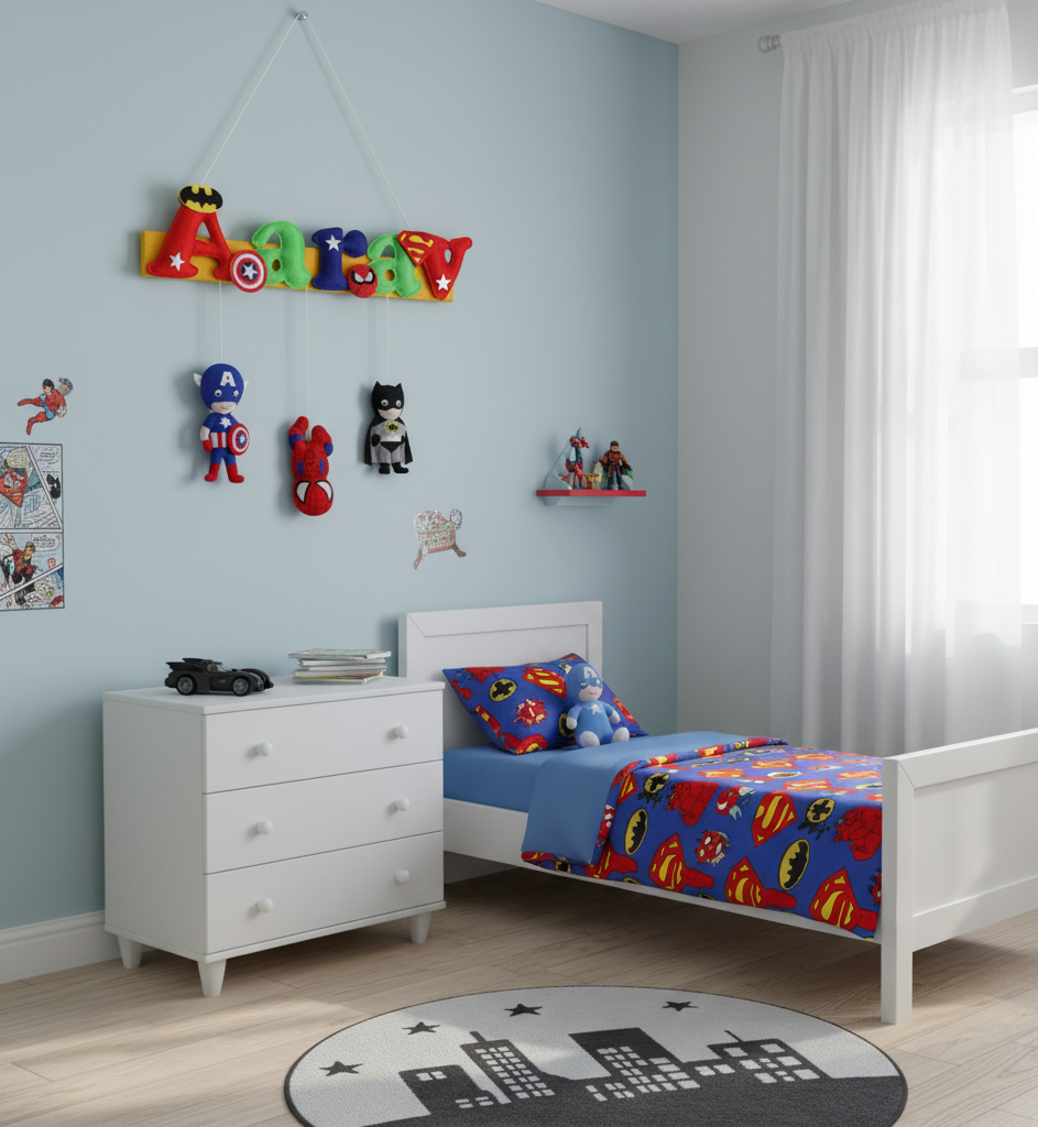 Li'll Pumpkins Hero Theme Personalized Name Hanging, Color - Multi color