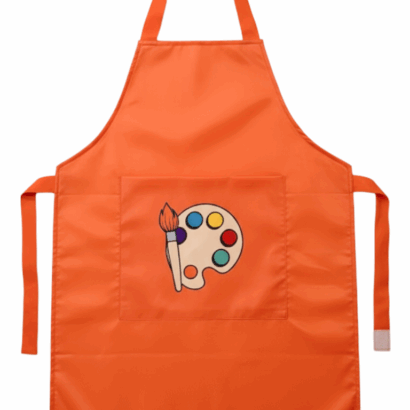 Li’ll Pumpkins Color Pallete Apron for Kids 6-9 years - Orange