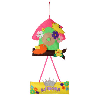 Li'll Pumpkins Sweet Songbird Theme Personalised Felt Name Hanging, Color - Multi