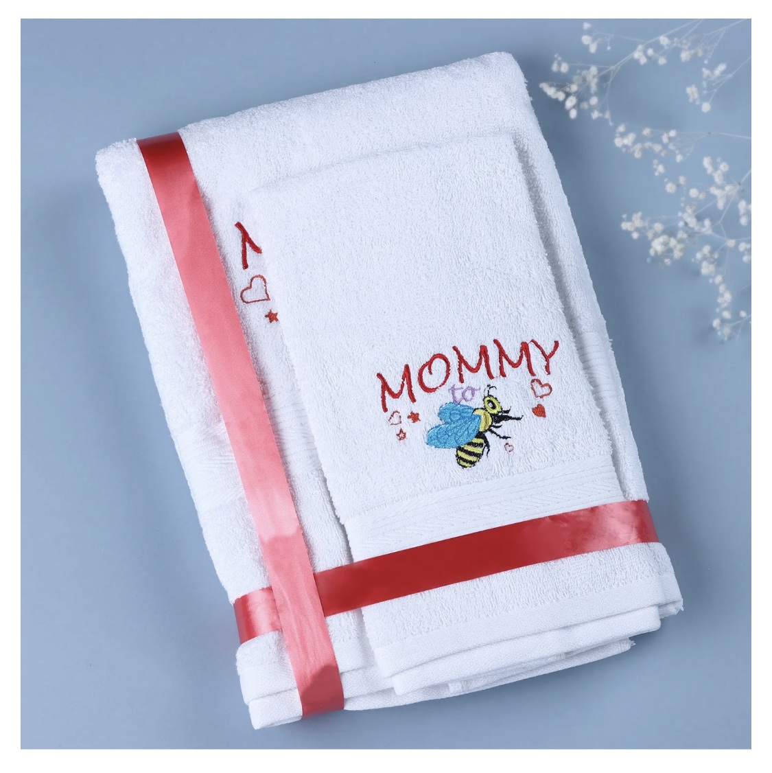 Pamper Mom to be Hamper with these high quality bath and hand towel set