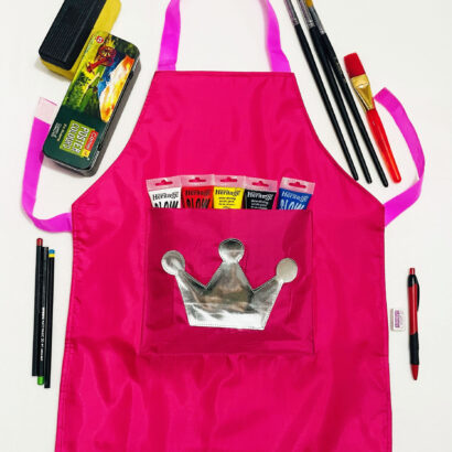 Li’ll Pumpkins Crown Apron for Kids 6-9 years - Pink