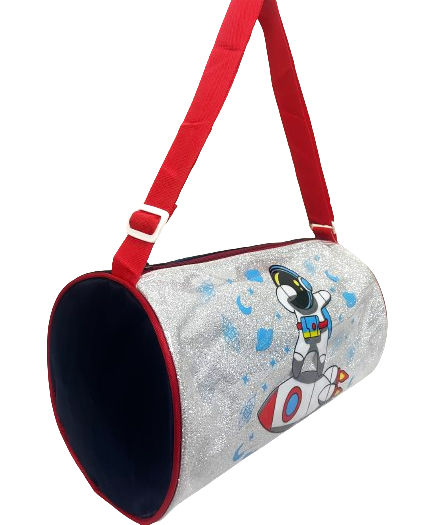 Li'll Pumpkins Space Glitter Swimming Duffle Bag for kids- Color Blue