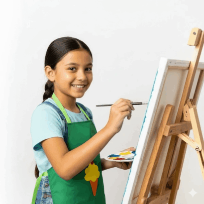 Li’ll Pumpkins Icecream Cone Apron for Kids 6-9 years - Green