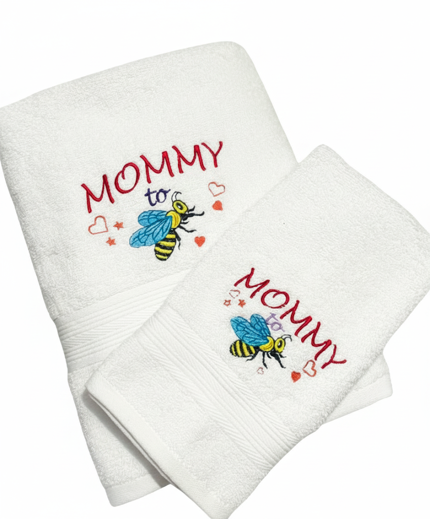 Pamper Mom to be Hamper with these high quality bath and hand towel set