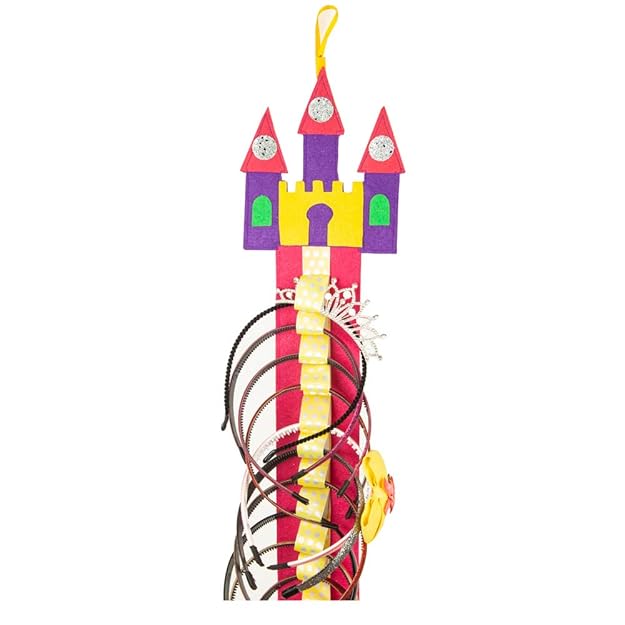 Li'll Pumpkins Castle Hairband/ Hair Accessory organizer for girls, Color - Pink