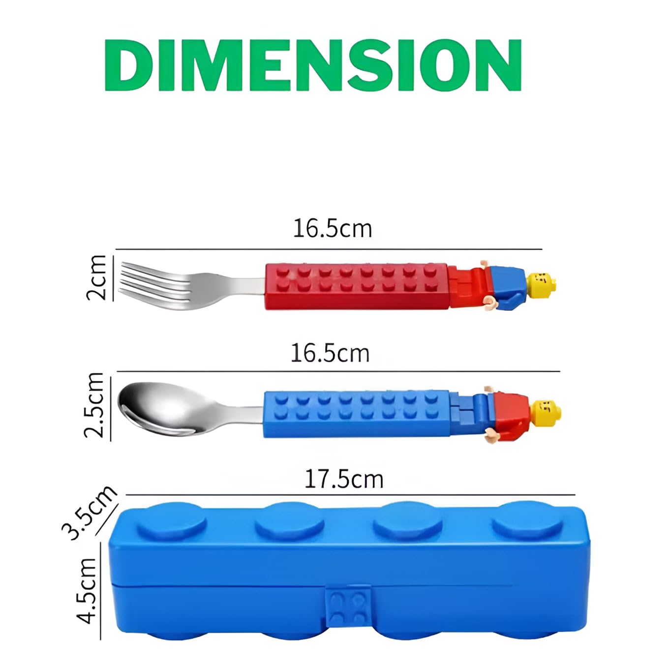 Li'll Pumpkins Block Spoon & Fork Set Box for Kids