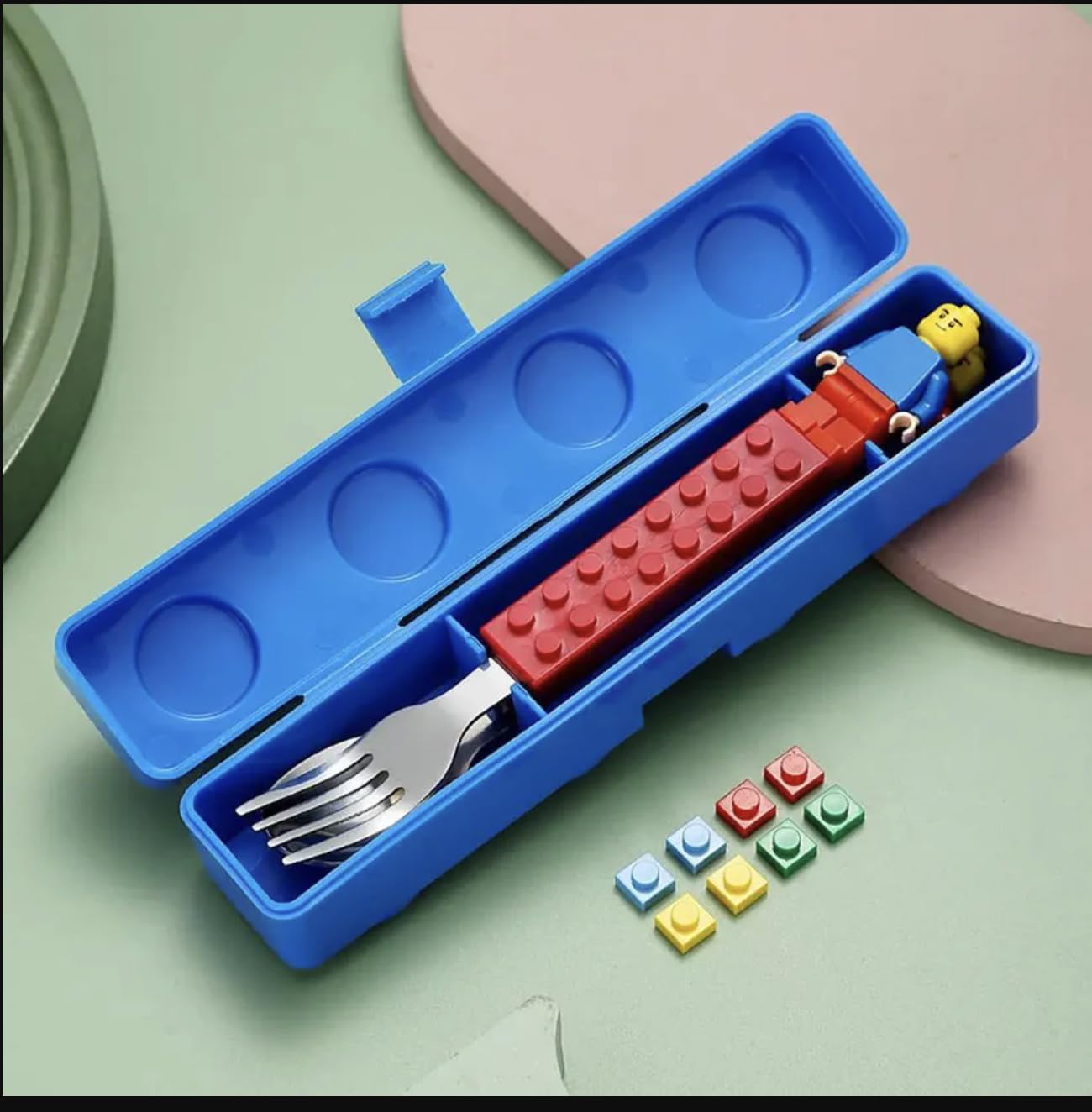 Li'll Pumpkins Block Spoon & Fork Set Box for Kids