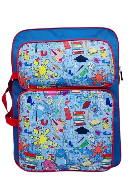 Li’ll Pumpkins Personalized Professional A3 Art Board Drawing & Activity Backpack Bag with Multiple Pockets- Color Blue