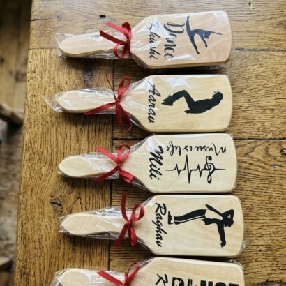 Li'll Pumpkins Personalized Wooden Hair Brush- Natural Brown color